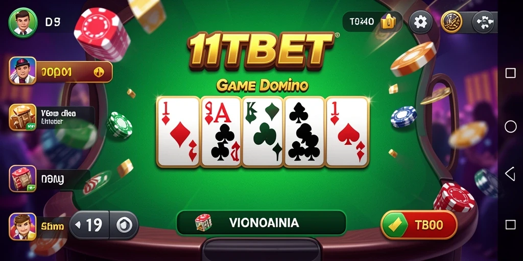 Screenshot gameplay Domino 11TBET yang menarik dan seru.