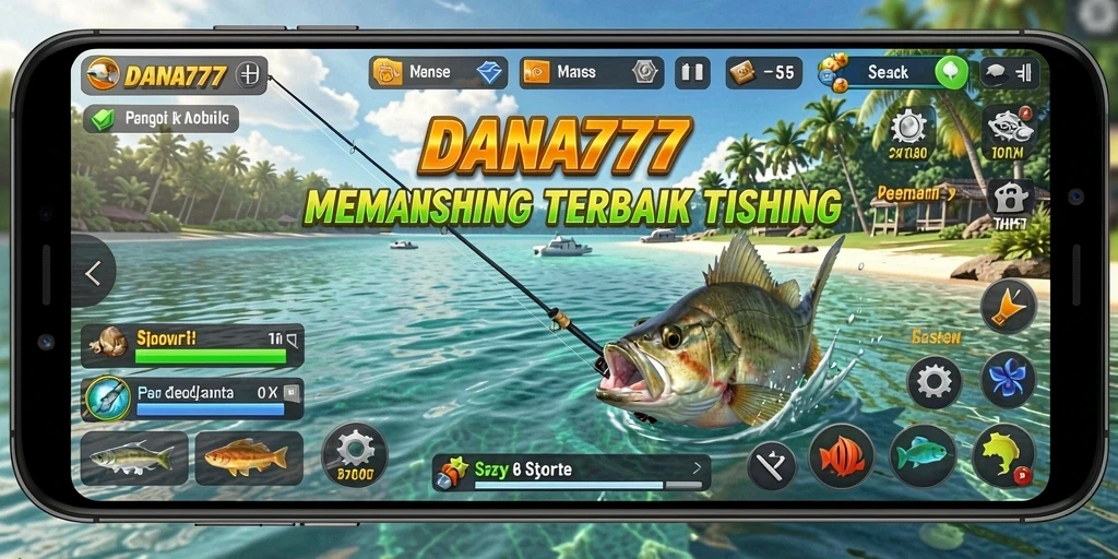 Screenshot gameplay DANA777 menampilkan aksi memancing yang mendebarkan.