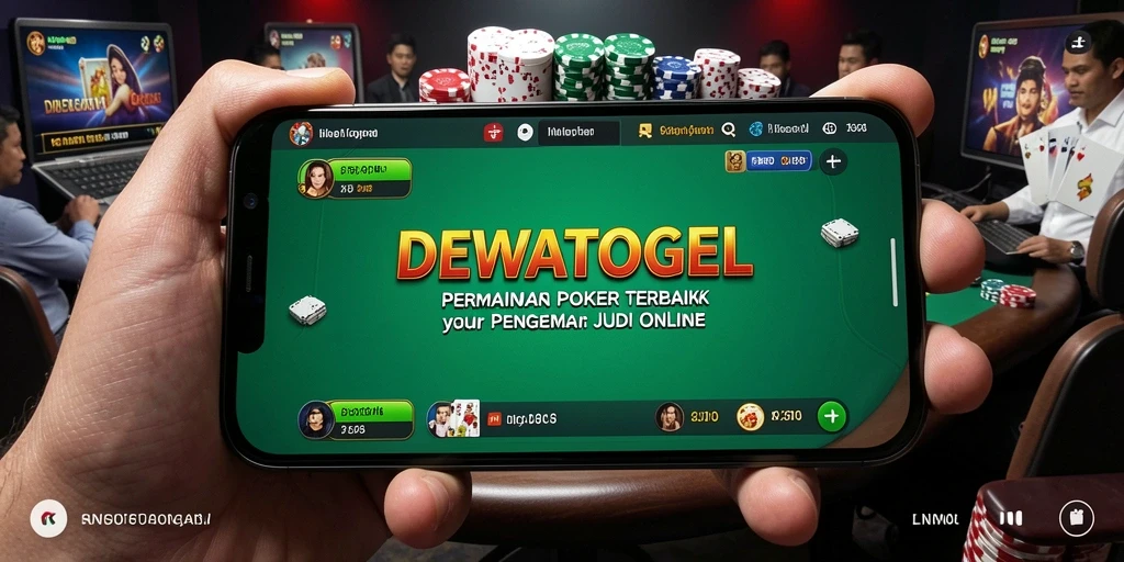 Screenshot gameplay DEWATOGEL menampilkan suasana seru permainan Poker.