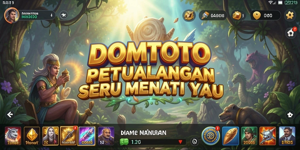 Screenshot gameplay DOMTOTO menampilkan petualangan epik yang mendebarkan.