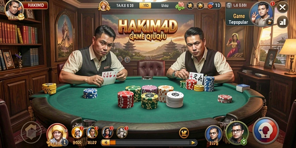Tampilan gameplay QiuQiu di HAKIM4D yang seru dan menarik.