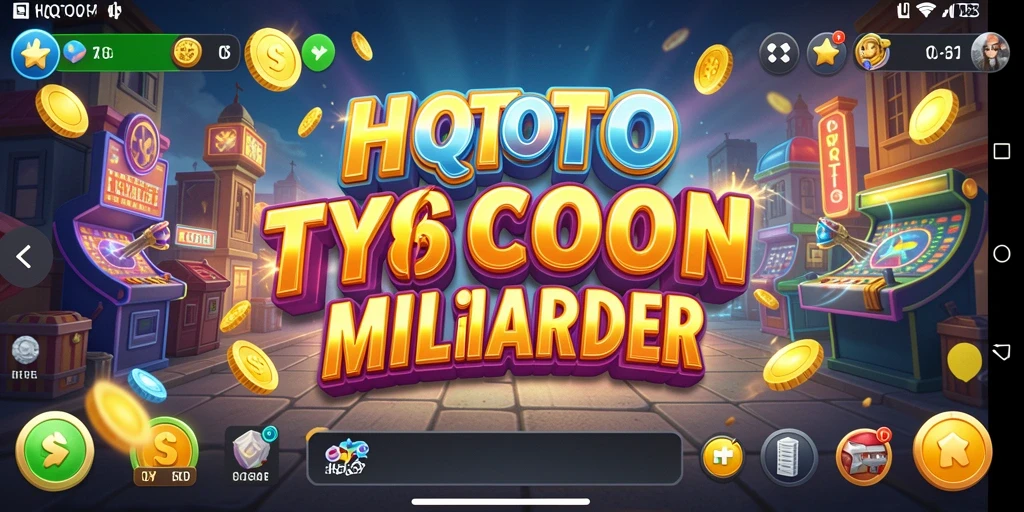Screenshot HQTOTO menunjukkan gameplay manajemen bisnis Tycoon yang seru.