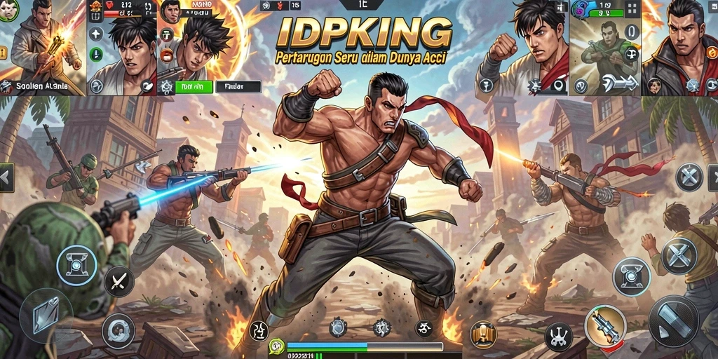 Tampilan gameplay IDPKING yang penuh aksi dan seru.
