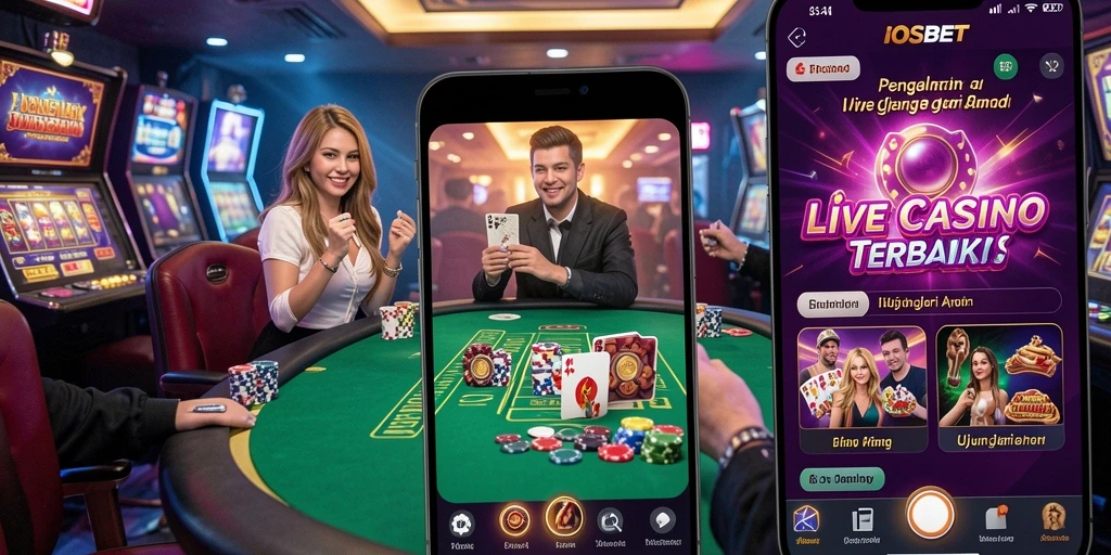 Tampilan permainan Live Casino yang mendebarkan dan interaktif.