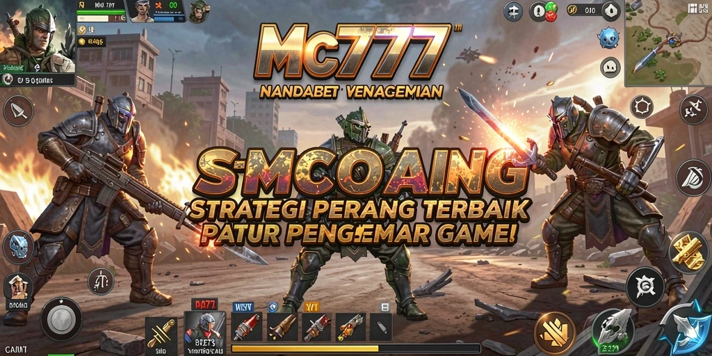 Tangkapan layar gameplay MC777 yang menampilkan pertempuran strategi yang intens.
