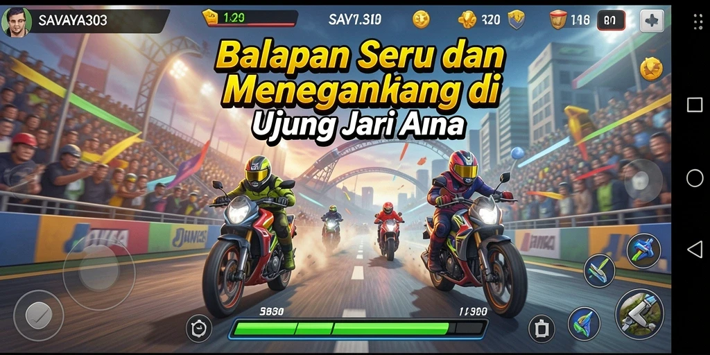 Gameplay Racing seru dan menantang di SAVAYA303.