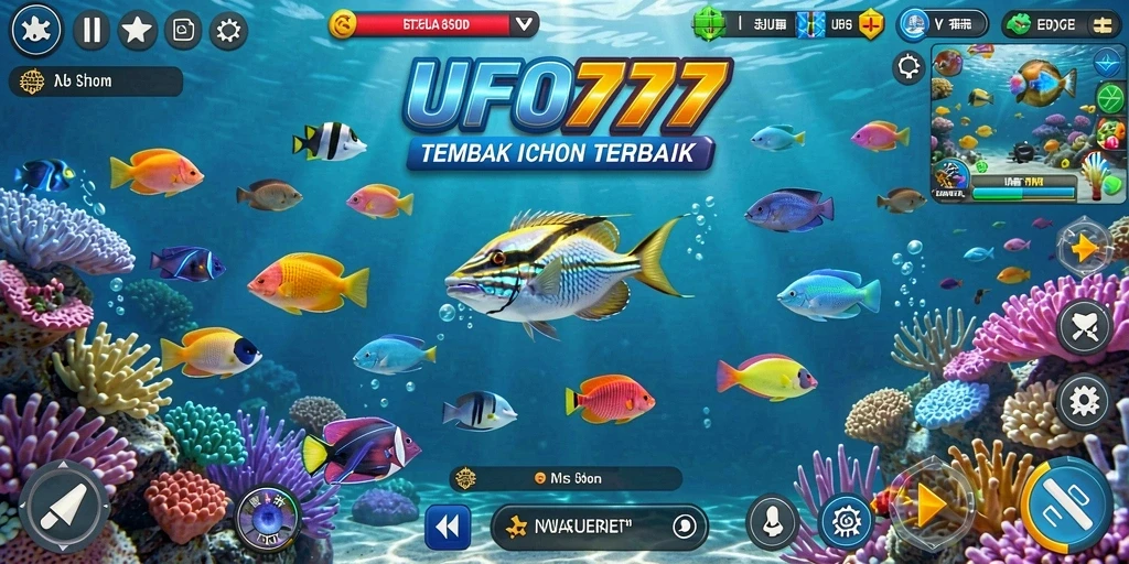 Tampilan gameplay seru dalam game Tembak Ikan UFO777.