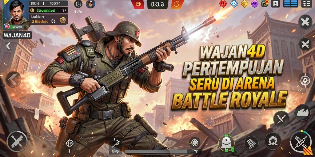 Gameplay seru di <strong>WAJAN4D</strong> dengan aksi Battle Royale yang intens.